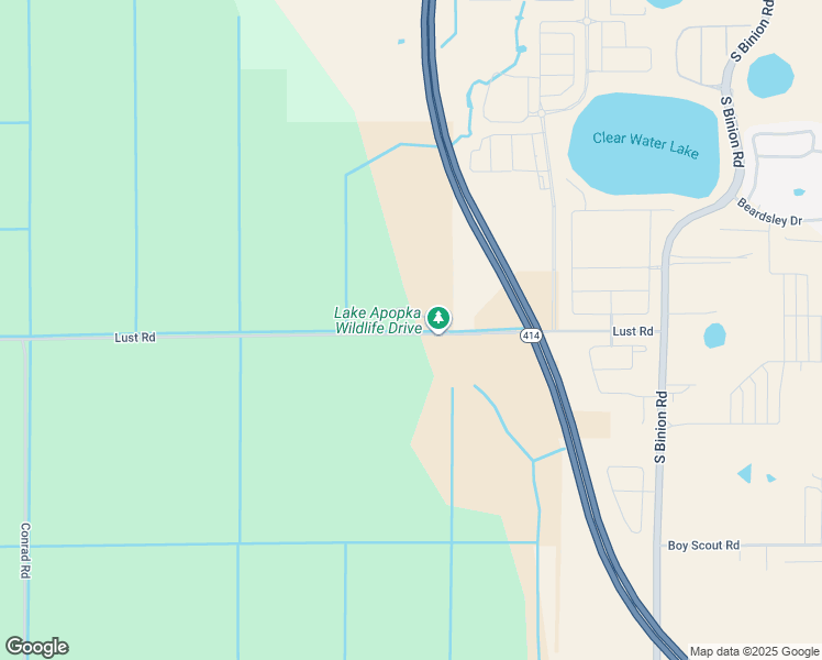 map of restaurants, bars, coffee shops, grocery stores, and more near 2771 Lust Road in Apopka