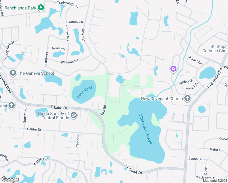 map of restaurants, bars, coffee shops, grocery stores, and more near in Winter Springs