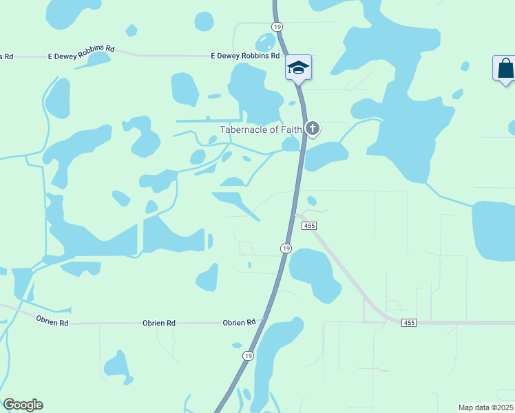 map of restaurants, bars, coffee shops, grocery stores, and more near 10798 Gopher Road in Howey-in-the-Hills