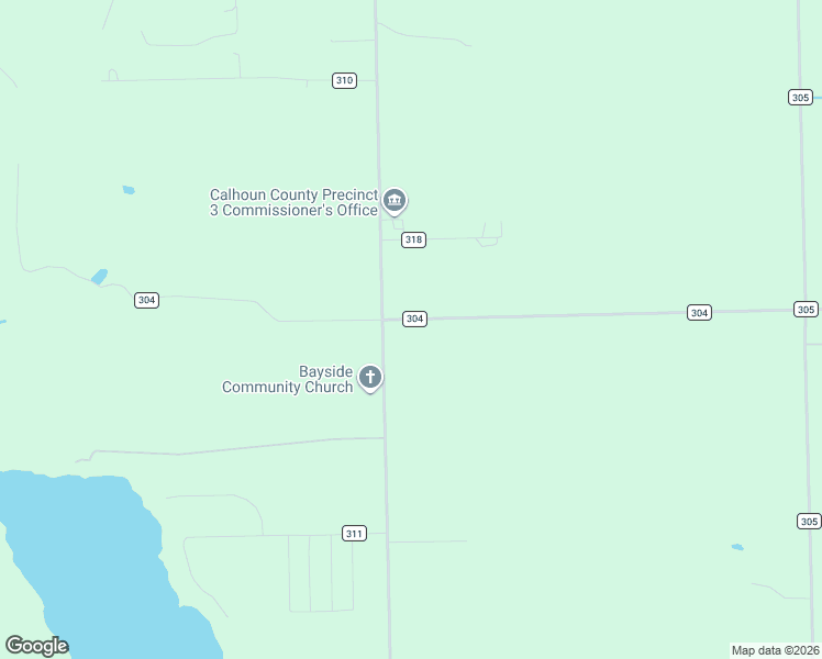 map of restaurants, bars, coffee shops, grocery stores, and more near 50 County Road 304 in Port Lavaca
