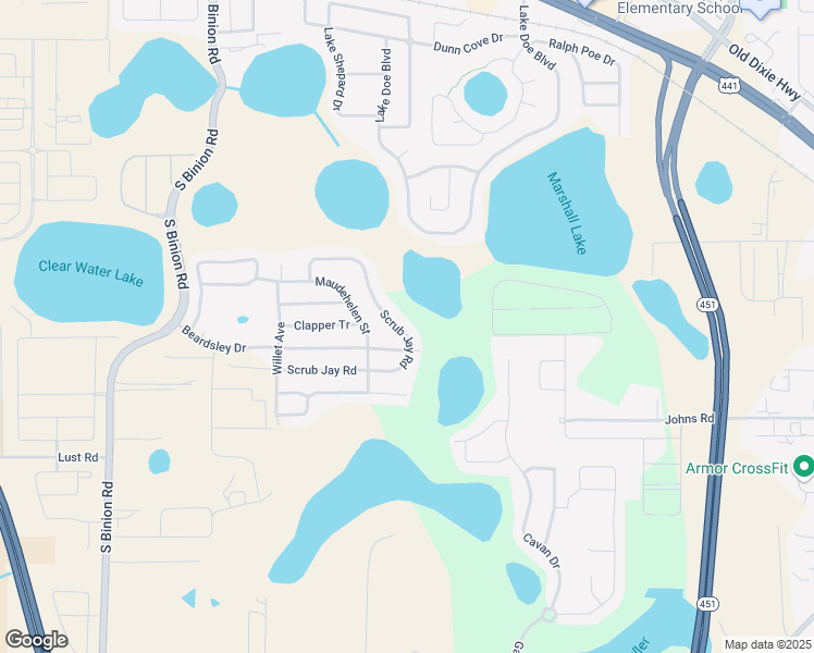 map of restaurants, bars, coffee shops, grocery stores, and more near 1873 Scrub Jay Rd in Apopka