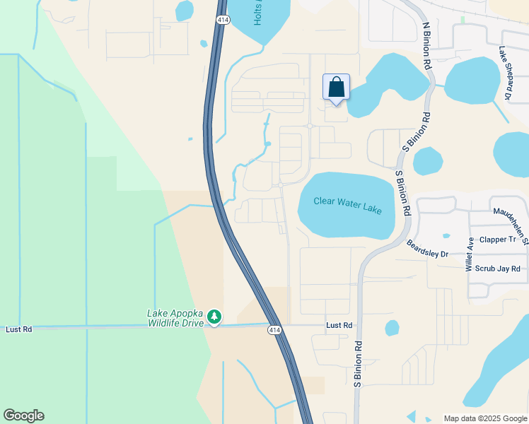 map of restaurants, bars, coffee shops, grocery stores, and more near 2995 Peterson Rd in Apopka