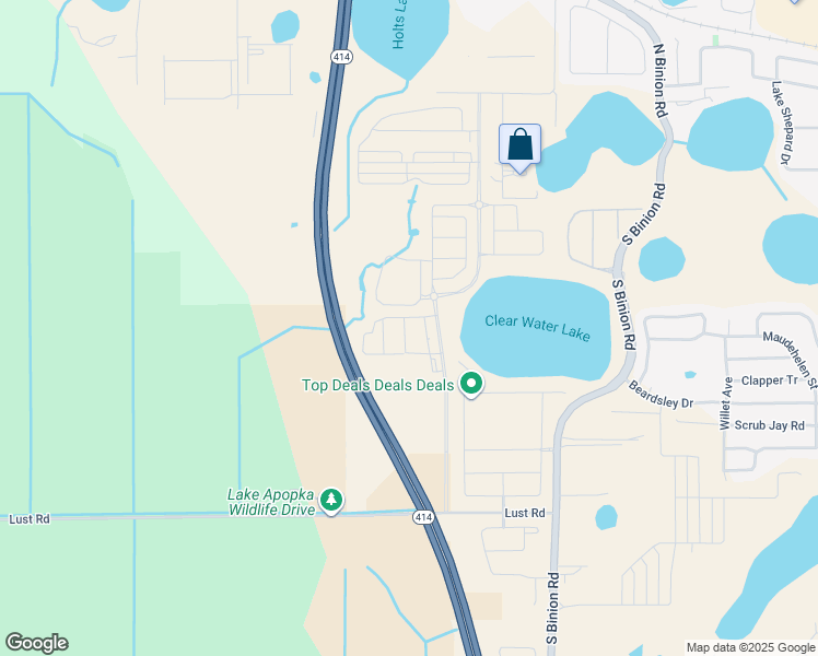 map of restaurants, bars, coffee shops, grocery stores, and more near 2995 Peterson Rd in Apopka