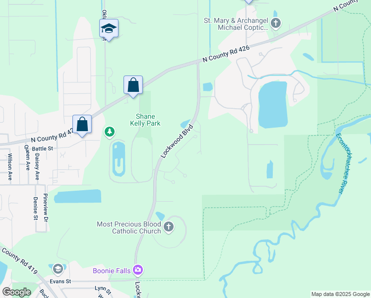 map of restaurants, bars, coffee shops, grocery stores, and more near 500 Silver Springs Drive in Oviedo