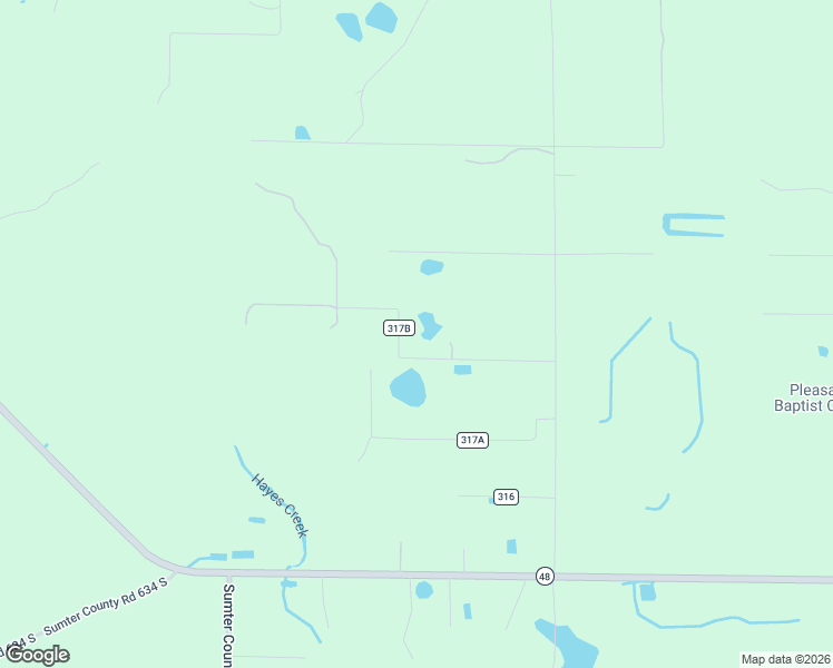 map of restaurants, bars, coffee shops, grocery stores, and more near 4385 County Road 317B in Bushnell