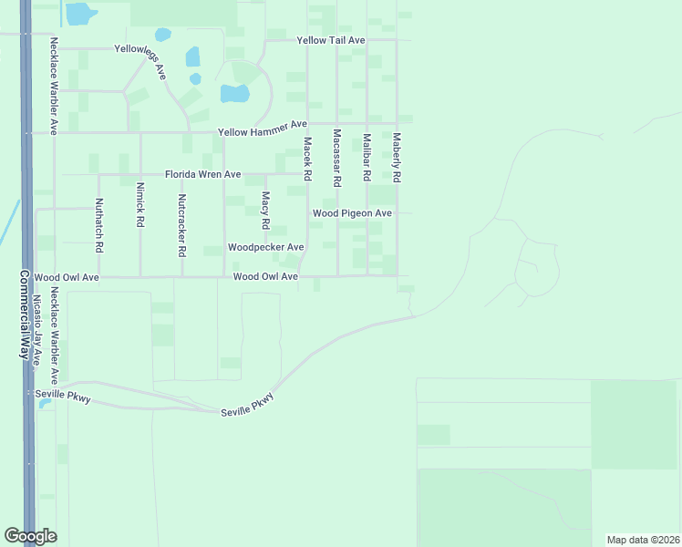 map of restaurants, bars, coffee shops, grocery stores, and more near 11260 Wood Owl Avenue in Brooksville