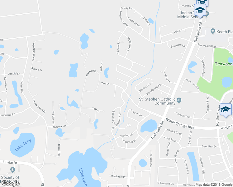 map of restaurants, bars, coffee shops, grocery stores, and more near 908 Red Oak Court in Winter Springs