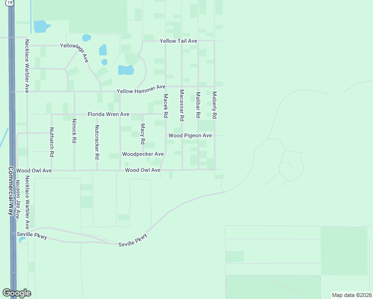 map of restaurants, bars, coffee shops, grocery stores, and more near 17450 Macassar Road in Brooksville
