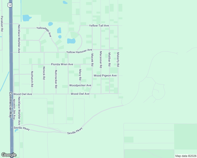 map of restaurants, bars, coffee shops, grocery stores, and more near 17450 Macassar Road in Brooksville