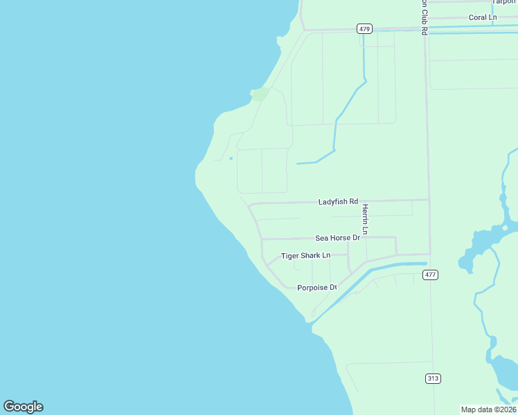 map of restaurants, bars, coffee shops, grocery stores, and more near 609 Ladyfish Road in Palacios