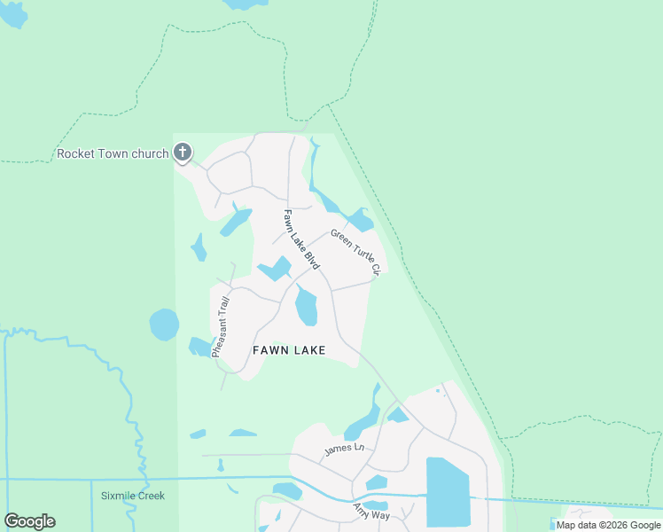 map of restaurants, bars, coffee shops, grocery stores, and more near 3085 Fawn Lake Boulevard in Mims