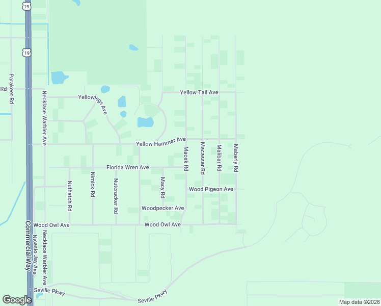 map of restaurants, bars, coffee shops, grocery stores, and more near 18114 Macek Road in Brooksville