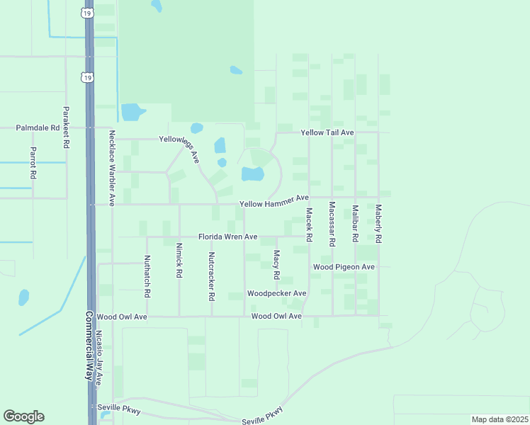 map of restaurants, bars, coffee shops, grocery stores, and more near 11120 Yellow Hammer Avenue in Brooksville
