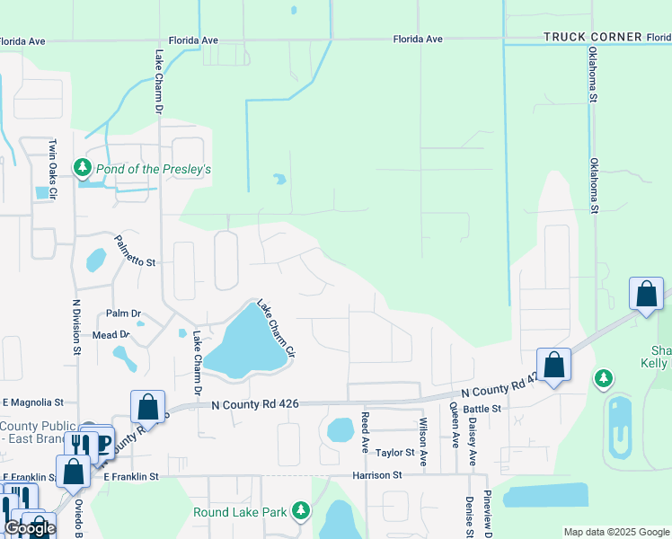 map of restaurants, bars, coffee shops, grocery stores, and more near 962 Palmetto Street in Oviedo