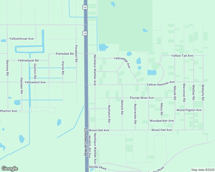 map of restaurants, bars, coffee shops, grocery stores, and more near 10360 Yellow Hammer Avenue in Brooksville