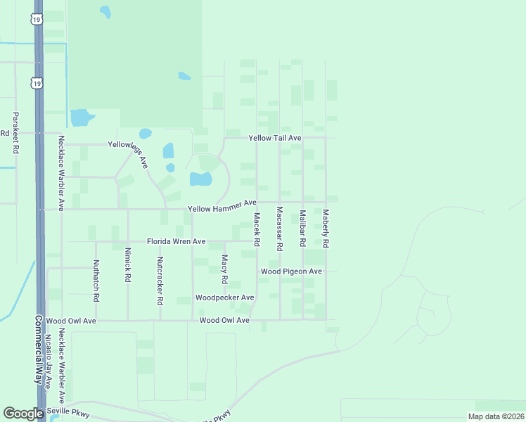 map of restaurants, bars, coffee shops, grocery stores, and more near 18114 Macek Road in Brooksville