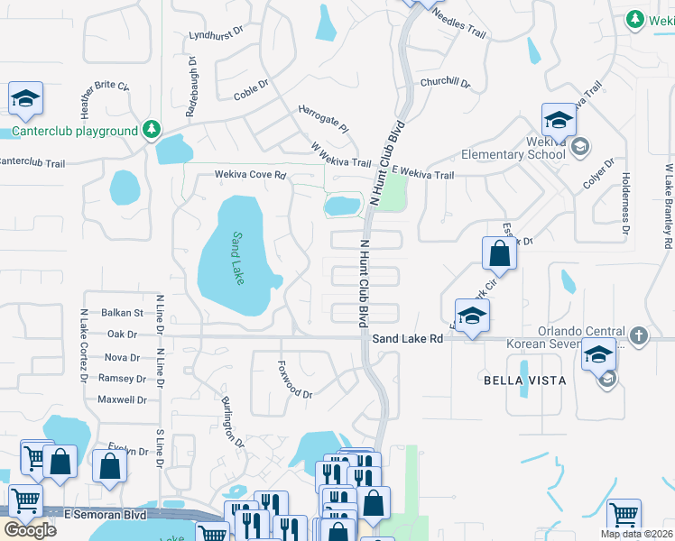 map of restaurants, bars, coffee shops, grocery stores, and more near 209 Cottesmore Circle West in Longwood