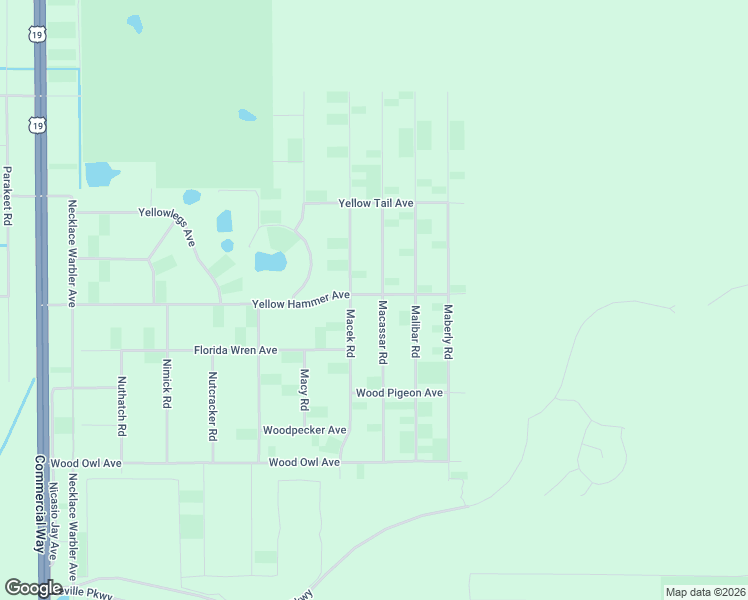 map of restaurants, bars, coffee shops, grocery stores, and more near 18114 Macassar Road in Brooksville