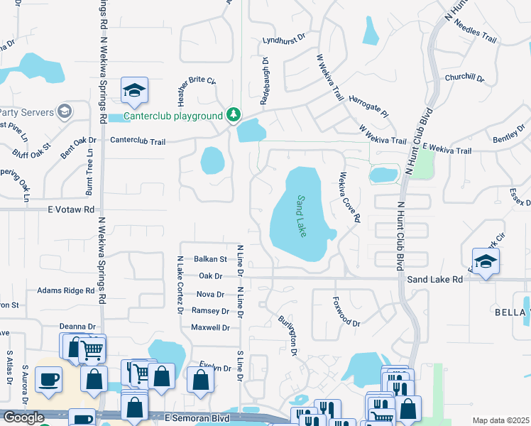 map of restaurants, bars, coffee shops, grocery stores, and more near 233 Portsmouth Cove in Longwood