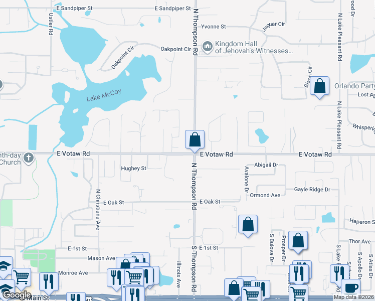 map of restaurants, bars, coffee shops, grocery stores, and more near in Orange County