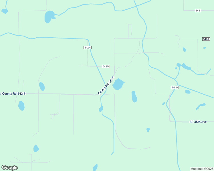 map of restaurants, bars, coffee shops, grocery stores, and more near 1431 County Road 542 East in Bushnell