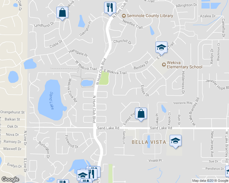 map of restaurants, bars, coffee shops, grocery stores, and more near 241 Cambridge Drive in Longwood