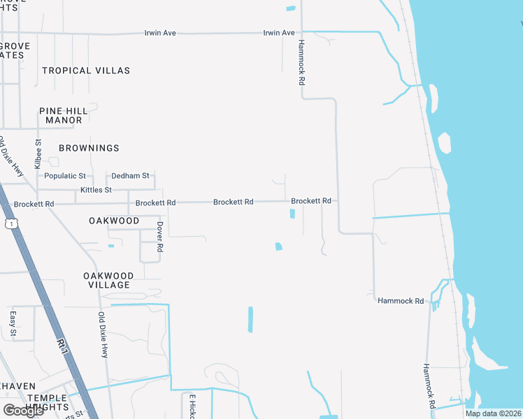 map of restaurants, bars, coffee shops, grocery stores, and more near 2785 Brockett Road in Mims