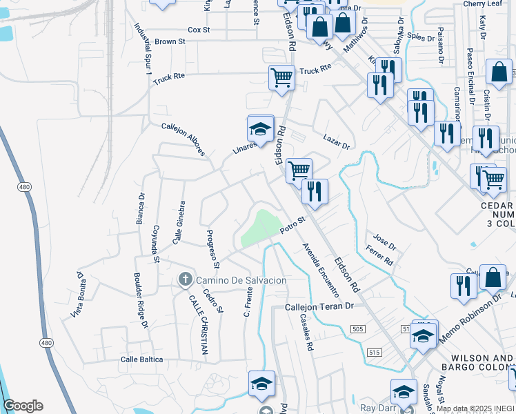 map of restaurants, bars, coffee shops, grocery stores, and more near 782 Ocampo in Eagle Pass