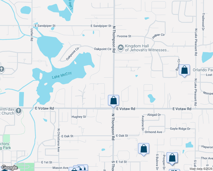 map of restaurants, bars, coffee shops, grocery stores, and more near 1150 Pine Oaks Court in Apopka