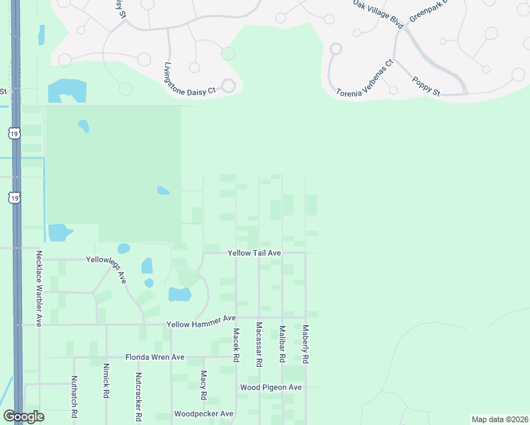 map of restaurants, bars, coffee shops, grocery stores, and more near 18336 Macassar Road in Brooksville
