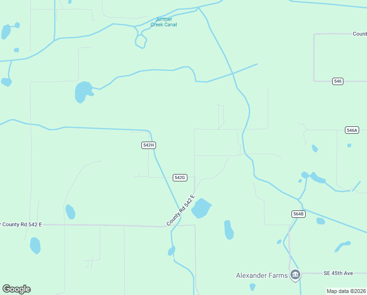 map of restaurants, bars, coffee shops, grocery stores, and more near 4596 Southeast 14 Terrace in Bushnell