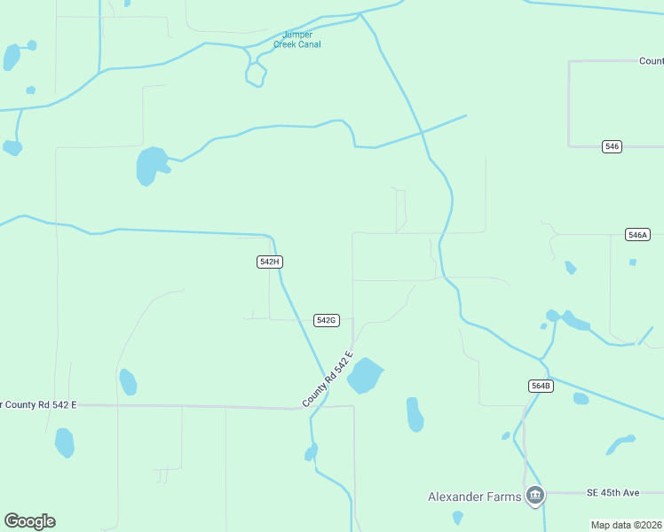 map of restaurants, bars, coffee shops, grocery stores, and more near 4596 Southeast 14 Terrace in Bushnell