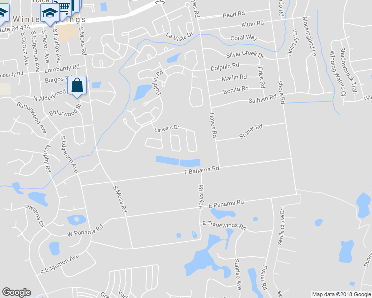 map of restaurants, bars, coffee shops, grocery stores, and more near 487 Lancers Drive in Winter Springs