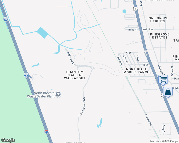 map of restaurants, bars, coffee shops, grocery stores, and more near 3462 Indian River Parkway in Mims