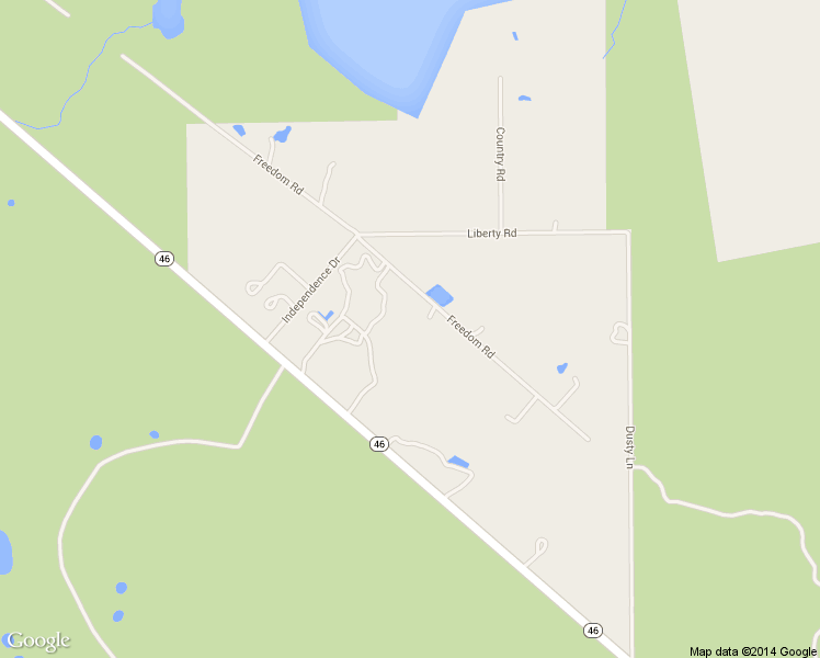 map of restaurants, bars, coffee shops, grocery stores, and more near 8961 Freedom Road in Mims