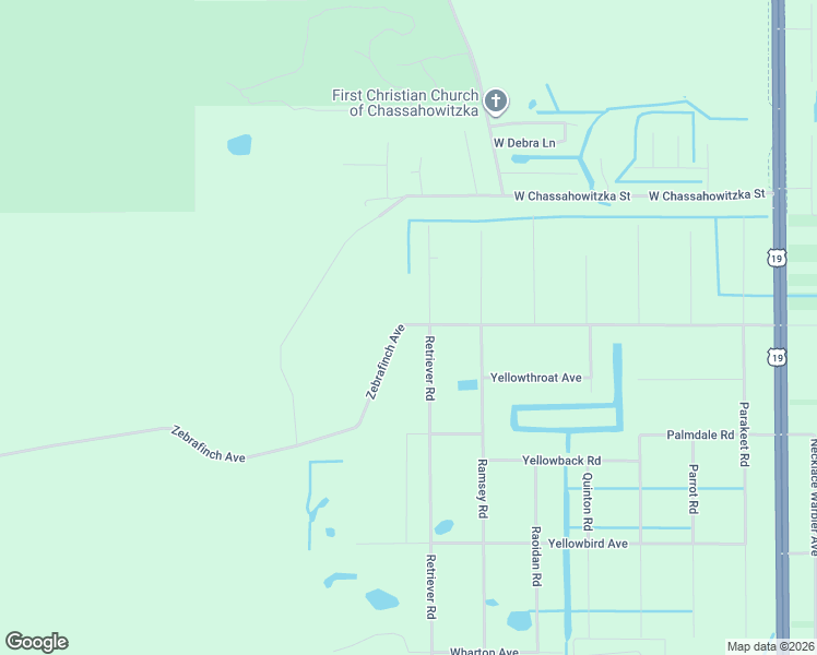 map of restaurants, bars, coffee shops, grocery stores, and more near 9288 Zebrafinch Avenue in Brooksville