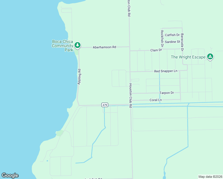 map of restaurants, bars, coffee shops, grocery stores, and more near 157 King Crab Road in Palacios