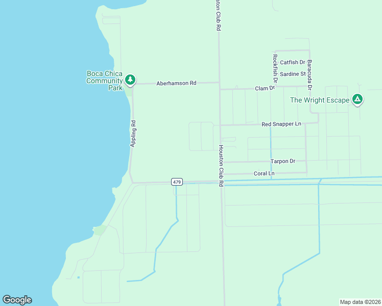 map of restaurants, bars, coffee shops, grocery stores, and more near 157 King Crab Road in Palacios