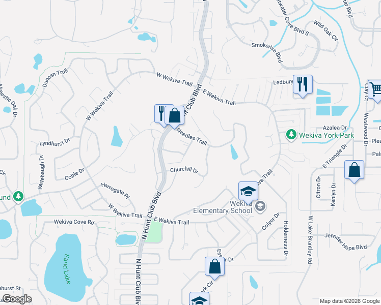 map of restaurants, bars, coffee shops, grocery stores, and more near 163 Durham Place in Longwood