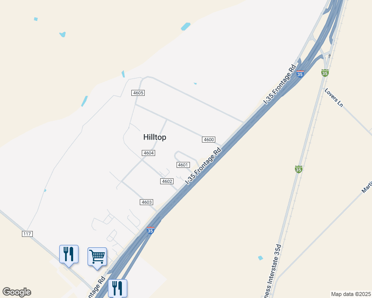map of restaurants, bars, coffee shops, grocery stores, and more near 200 County Road 4601 in Dilley