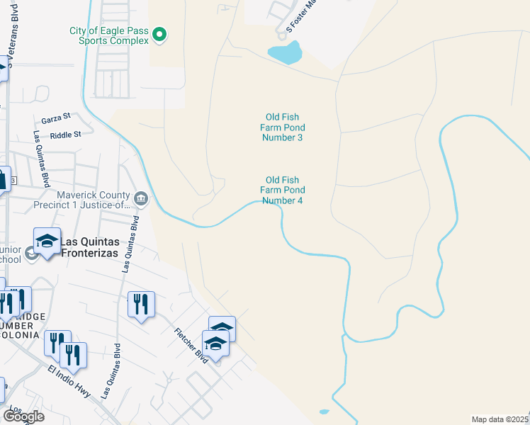 map of restaurants, bars, coffee shops, grocery stores, and more near 3161 Tita Street in Eagle Pass