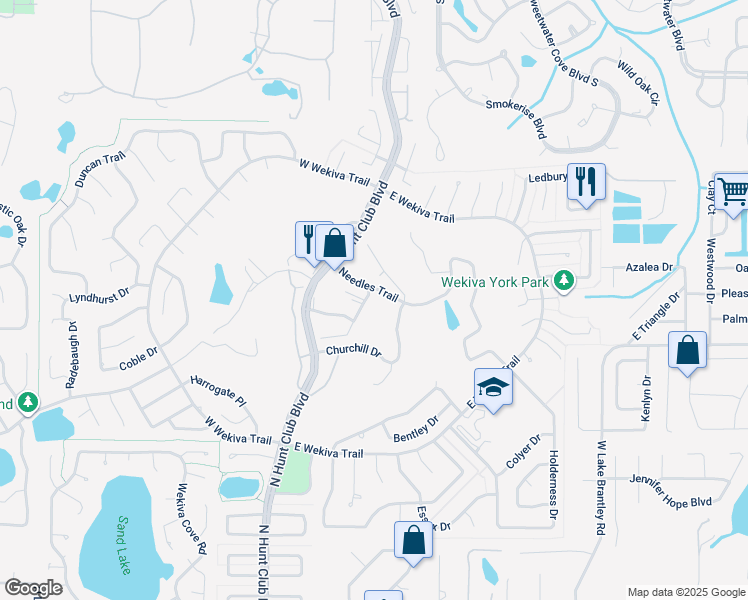 map of restaurants, bars, coffee shops, grocery stores, and more near 163 Durham Place in Longwood