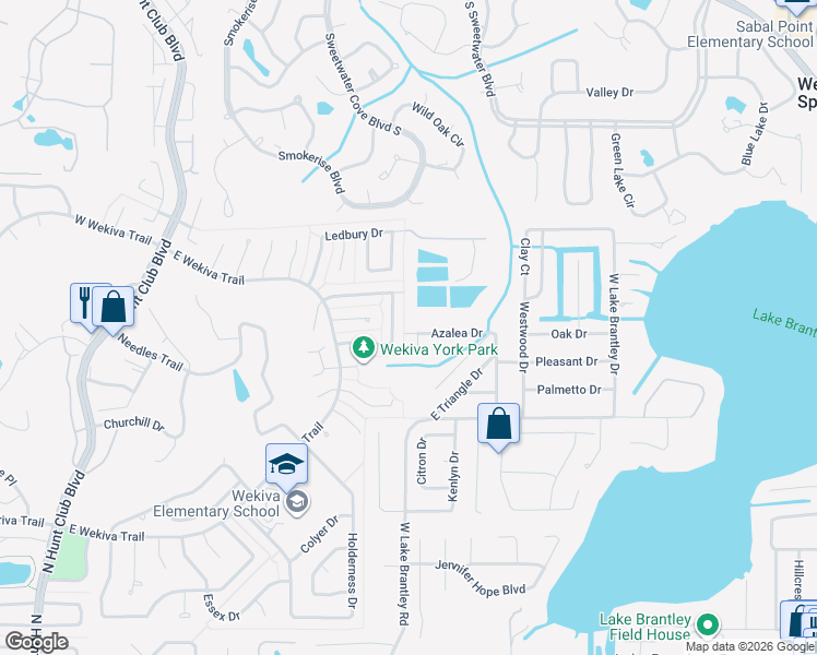 map of restaurants, bars, coffee shops, grocery stores, and more near 2230 Hibiscus Drive in Longwood