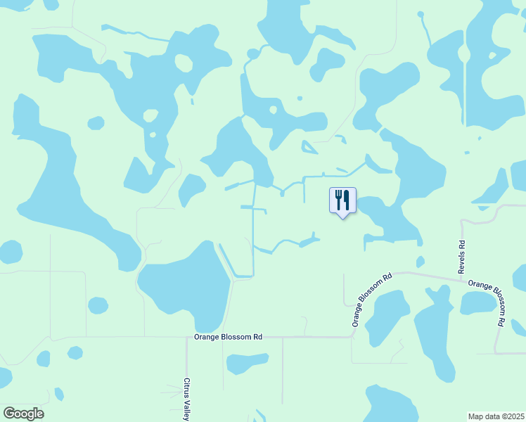 map of restaurants, bars, coffee shops, grocery stores, and more near Blue Cemetry Lane in Howey-in-the-Hills