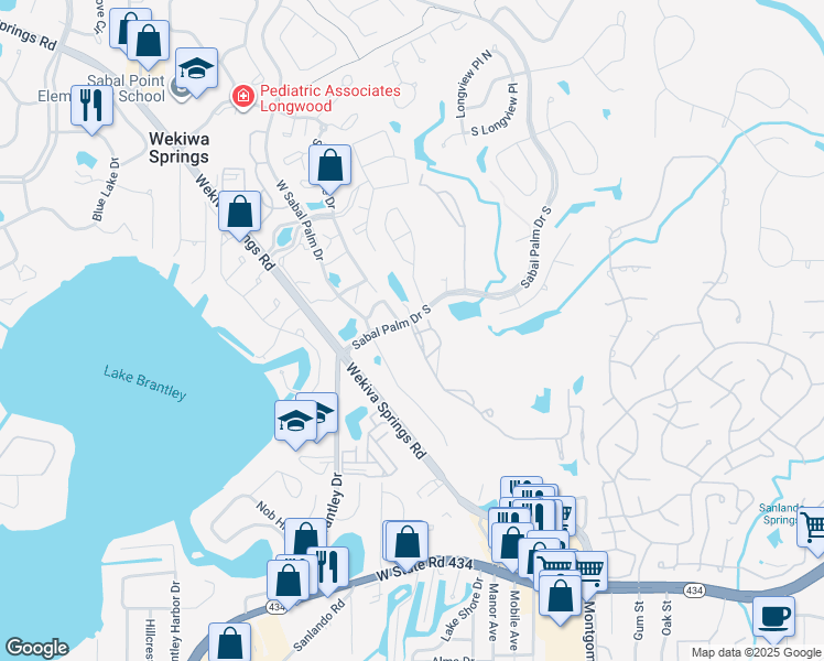 map of restaurants, bars, coffee shops, grocery stores, and more near 500 Village Place in Longwood