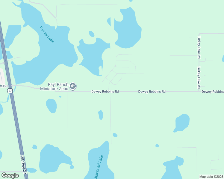 map of restaurants, bars, coffee shops, grocery stores, and more near 6315-6697 Dewey Robbins Road in Howey-in-the-Hills