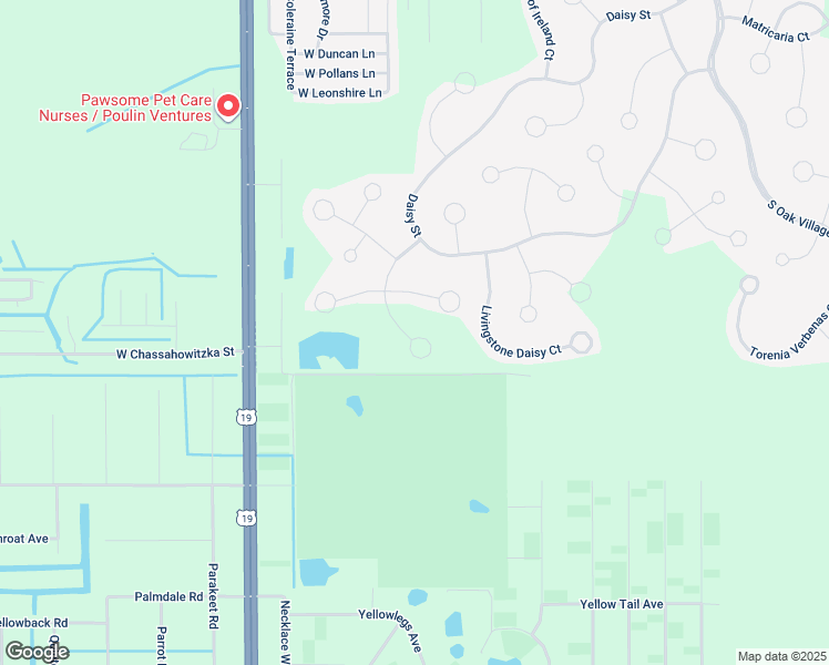 map of restaurants, bars, coffee shops, grocery stores, and more near 27 Cyclamen Court in Homosassa