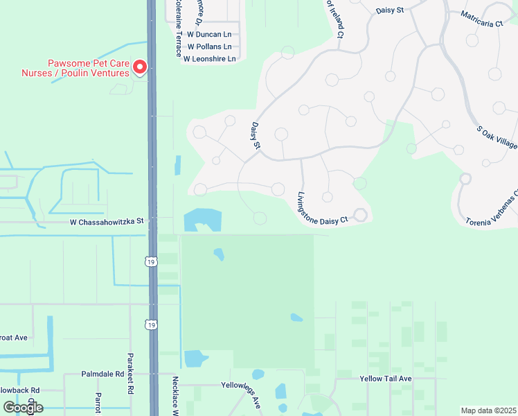 map of restaurants, bars, coffee shops, grocery stores, and more near 23 Cyclamen Court in Homosassa