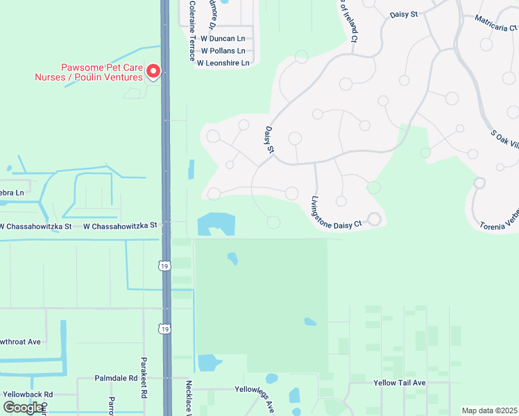 map of restaurants, bars, coffee shops, grocery stores, and more near 23 Cyclamen Court in Homosassa