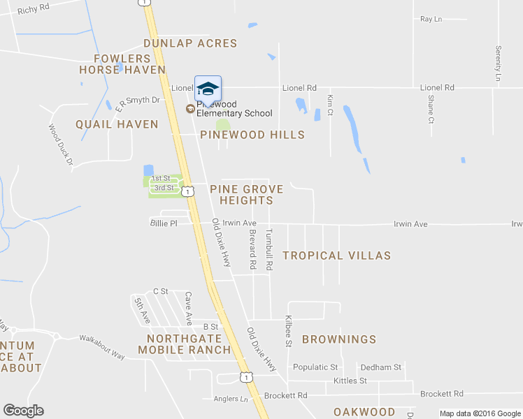 map of restaurants, bars, coffee shops, grocery stores, and more near 3519 Brevard Rd in Mims